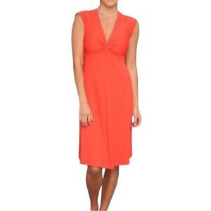 Patagonia Banda Twist Front Knit Orange Short Cap Sleeve Dress SMALL